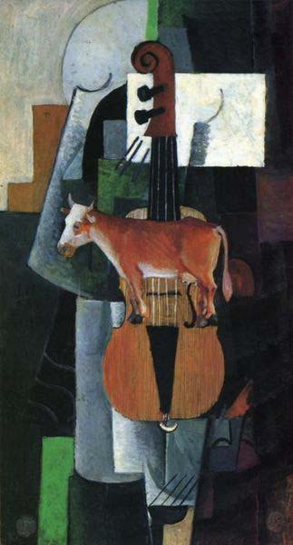 Kazimir Malevich Cow and Fiddle oil painting image